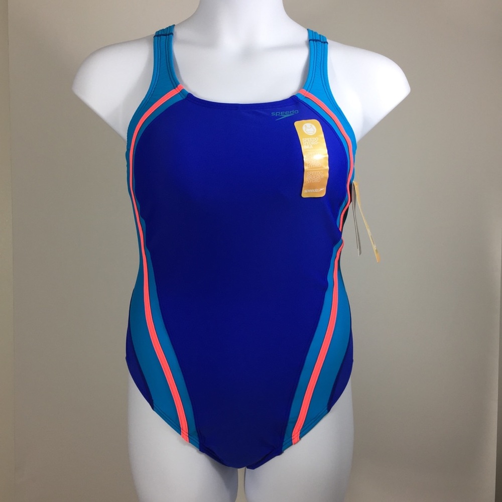 Speedo Hydro-Bra One Piece Swimsuit Size 14